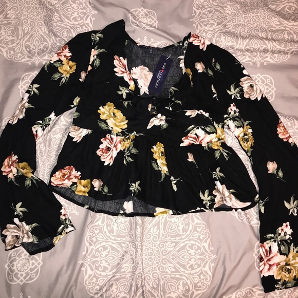 one clothing Tops - Floral baby doll shirt
